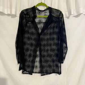 vintage lace button up